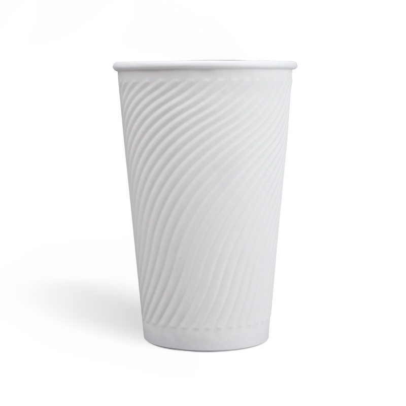 16oz PE-coating koffiekopjes met reliëf