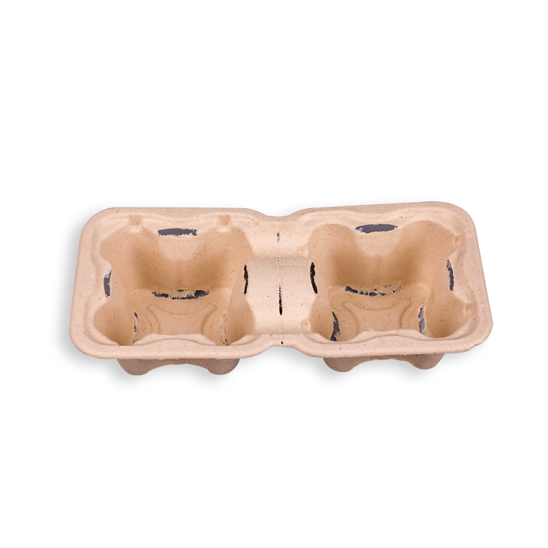 Biologisch afbreekbare suikerriet Bagasse 1 * 2 bekerdragers